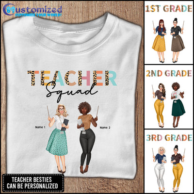 89Customized Teacher Squad Bestie Customized Shirt