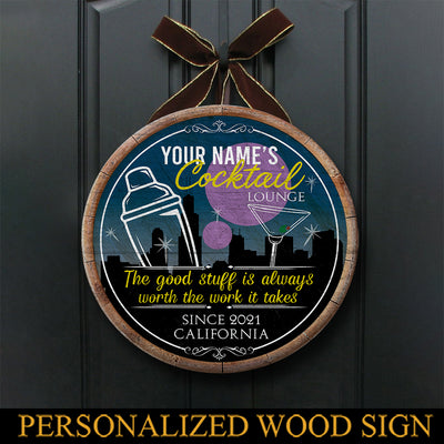 89Customized Cocktail Lounge Customized Wood Sign