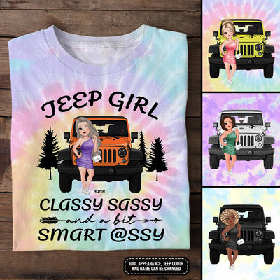 89Customized Jeep chibi girl classy sassy and a bit smart assy Customized 3D Fullfilled Shirt