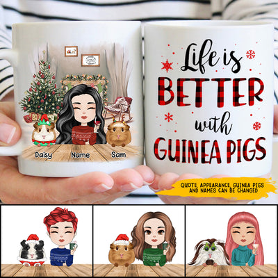 89Customized Christmas Guinea Pigs Lovers Personalized Mug