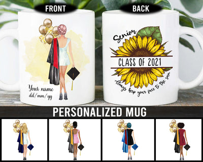 89Customized Personalized Mug Sunflower Graduation 2021