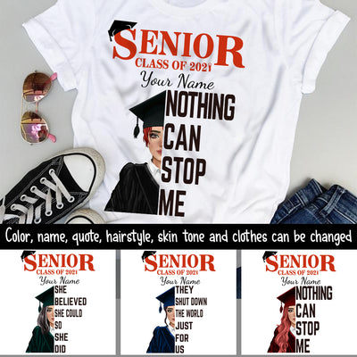 89Customized Senior 2021 graduation personalized shirt