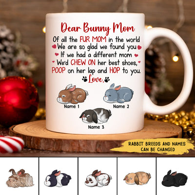 89Customized Dear Bunny Mom Personalized Mug
