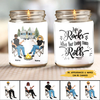 89Customized Happy Campers Camping Personalized Candle