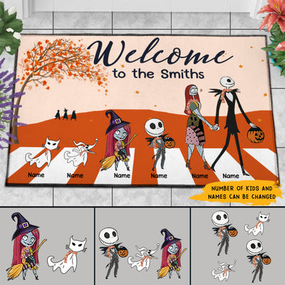 89Customized Welcome to the nightmare autumn personalized doormat