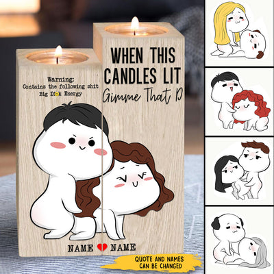 89Customized Funny Couple Personalized Candle Holder