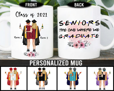 89Customized Personalized Mug 2 Best Friends Seniors Graduate 2021
