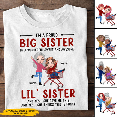 89Customized Proud Sister Personalized Shirt