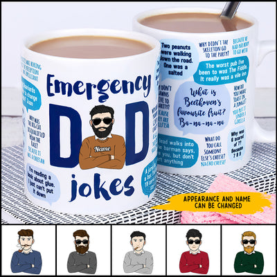 89Customized Emergency Dad Jokes Personalized Mug