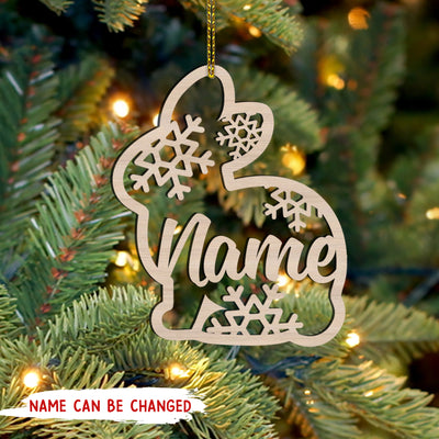 89Customized Rabbit Lovers Personalized Ornament