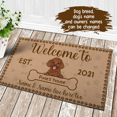 89Customized welcome to dog's house doormat