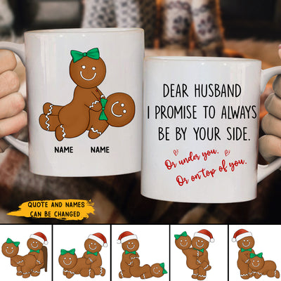 89Customized Dear Husband Gingerbread Couple Personalized Mug