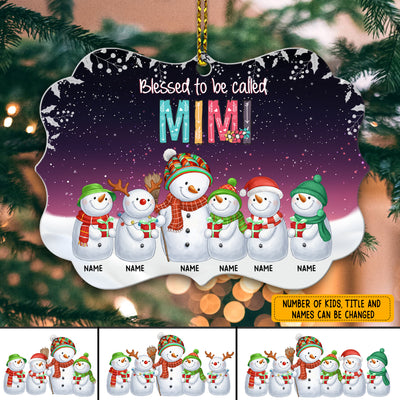 89Customized Blessed To Be Called Mimi Personalized One Sided Ornament