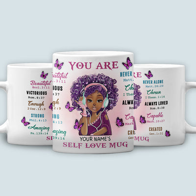 89Customized You Are Beautiful Black Teenage girl personalized mug