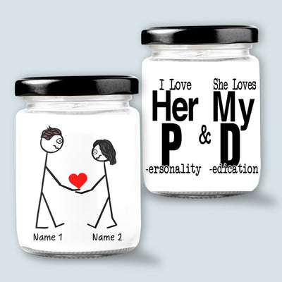 89Customized Funny Couple Personlized Candle