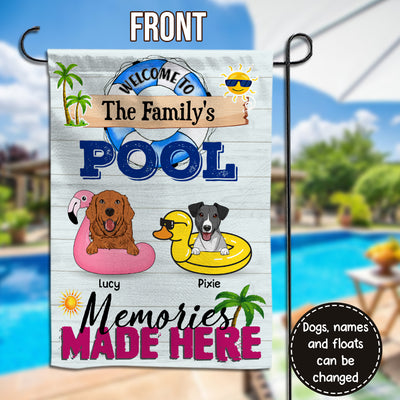 89Customized Dogs Pool Rules Personalized 2 Sided Flag