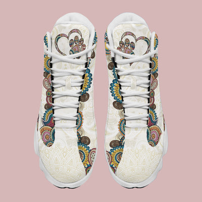 89Customized Dog Mandala Pattern Customized White Air JD13 Shoes