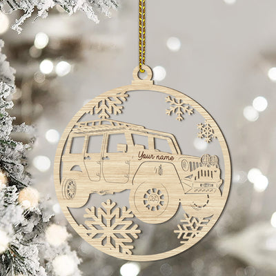 89Customized Wood Jeep Wrangler Personalized Ornament