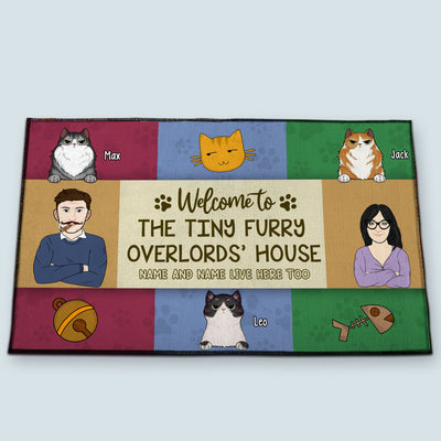 89Customized Welcome To Cat House Personalized Doormat