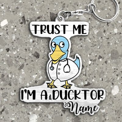 89Customized Personalized Keychain Trust Me Dogtor Vetarinarian