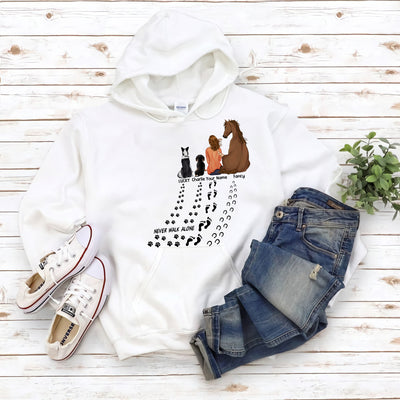 89Customized Never Walk Alone Horse And Dog Personalized Shirt