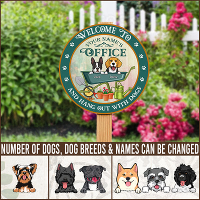 89Customized Personalized Wood Sign Gardening My Office Hang Out With My Dogs