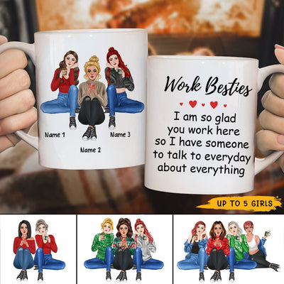 89Customized Work Besties Personalized Mug