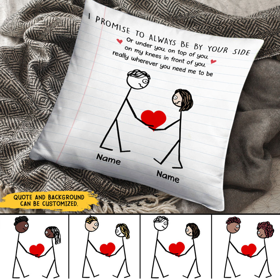 89Customized Funny Stick Couple Gift Couple Personalized Pillow
