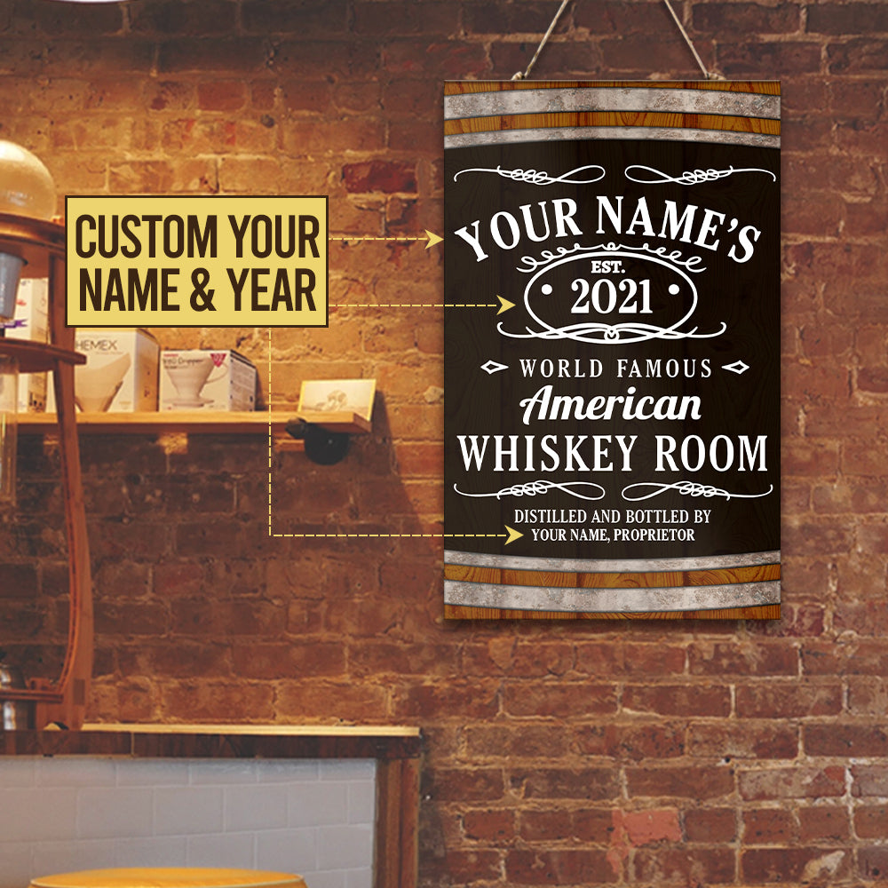 89Customized American Whiskey Room Customized Pallet Sign