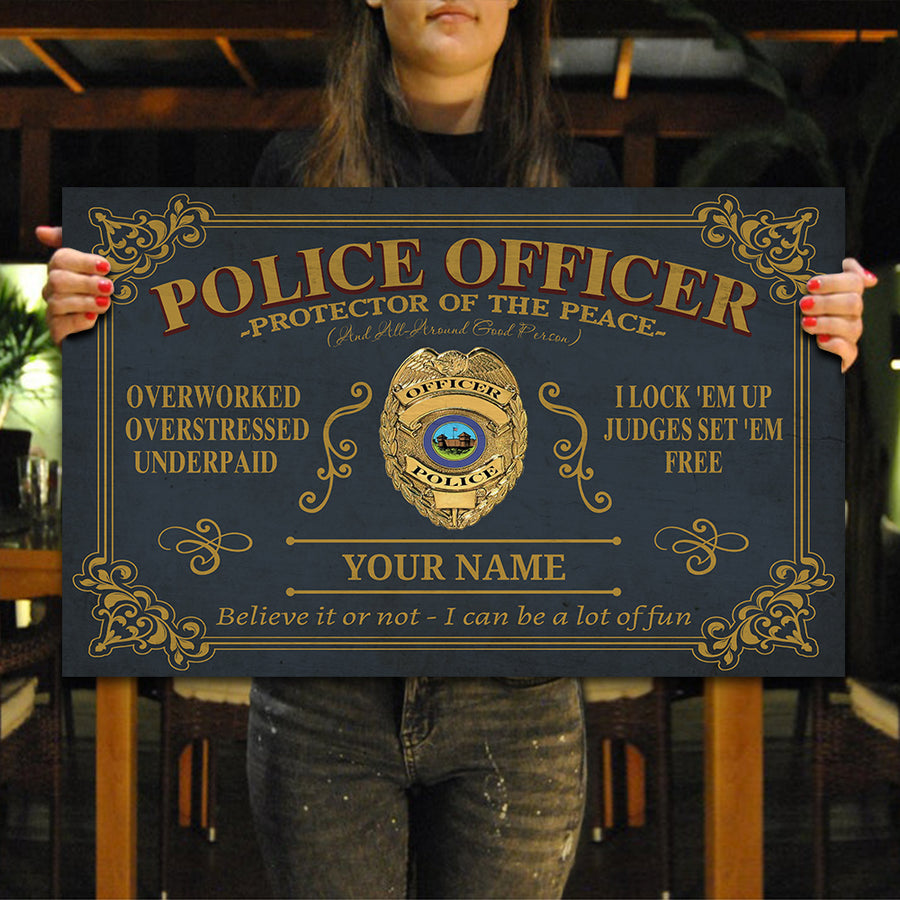 89Customized Personalized Police Officer Pallet Sign