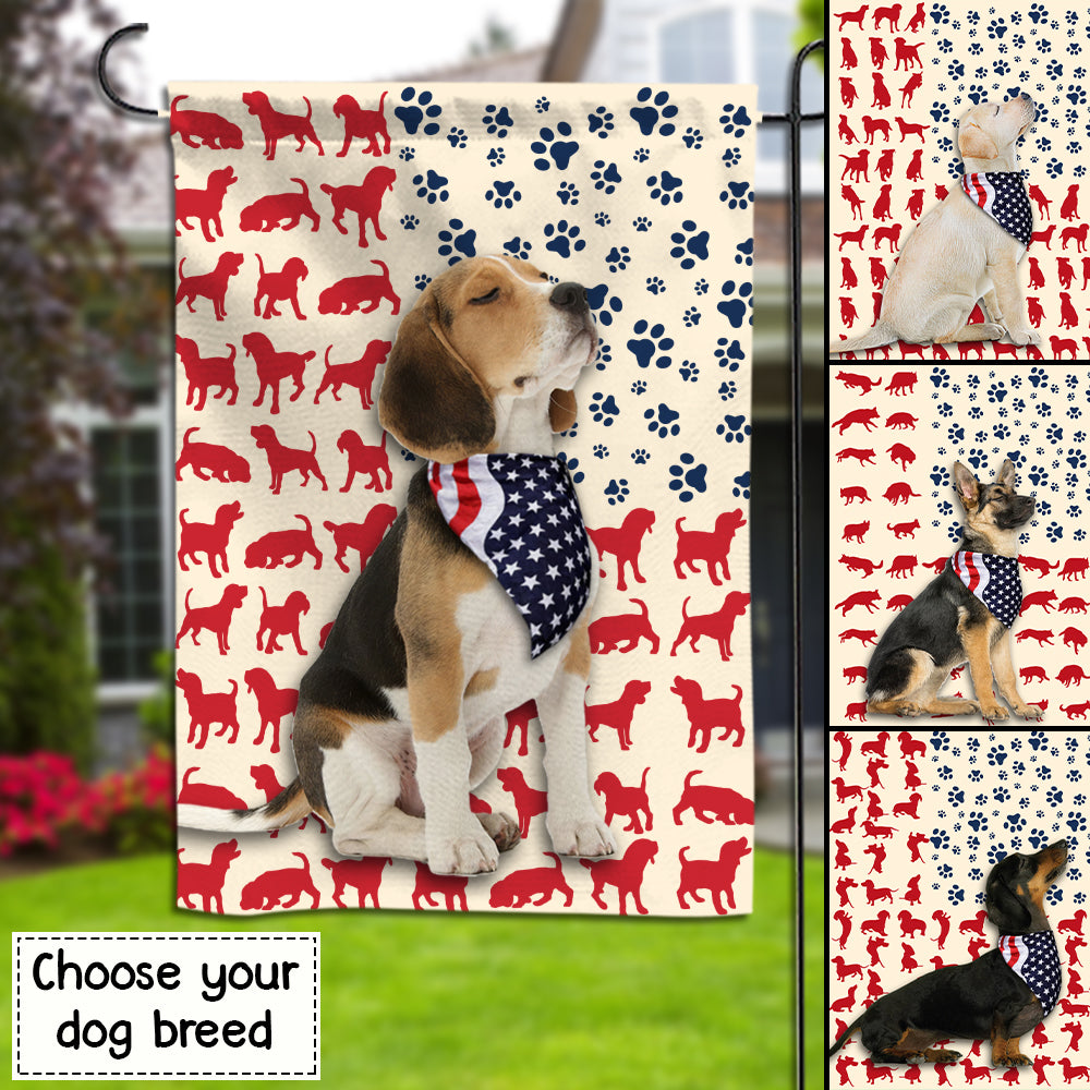 89Customized Funny Dog Flag 4th of July Customized Flag
