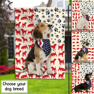 89Customized Funny Dog Flag 4th of July Customized Flag