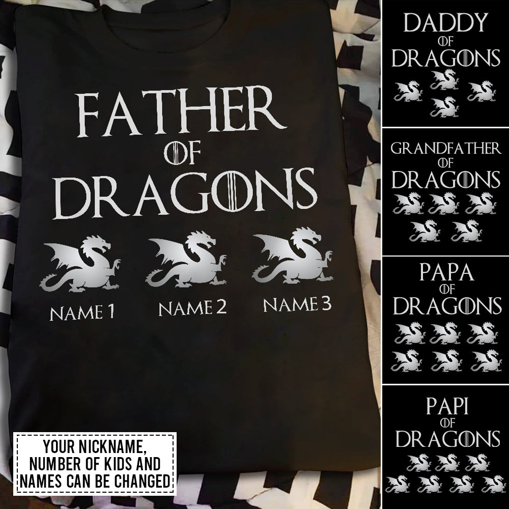 89Customized Father of dragons personalized shirt