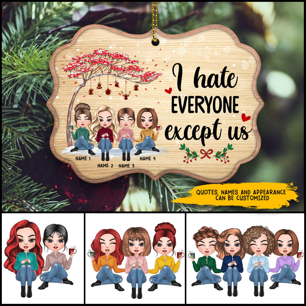 89Customized Best friends It's not what we have in life but who we have in our lives that matters Personalized Ornament