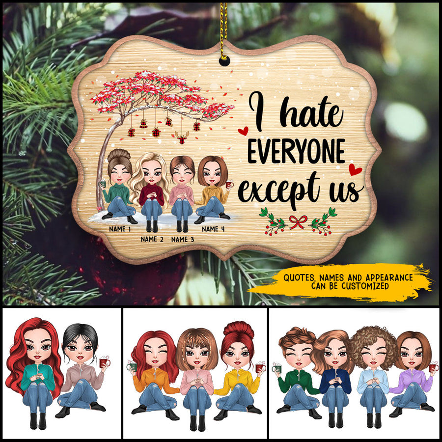 89Customized Best friends It's not what we have in life but who we have in our lives that matters Personalized Ornament