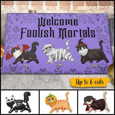 89Customized Welcome Foolish Mortals Personalized Doormat
