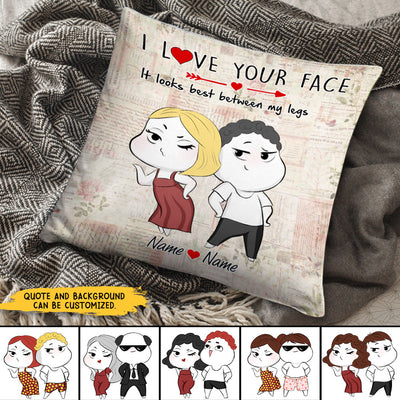 89Customized Funny Couple Valentines Gift Personalized Pillow