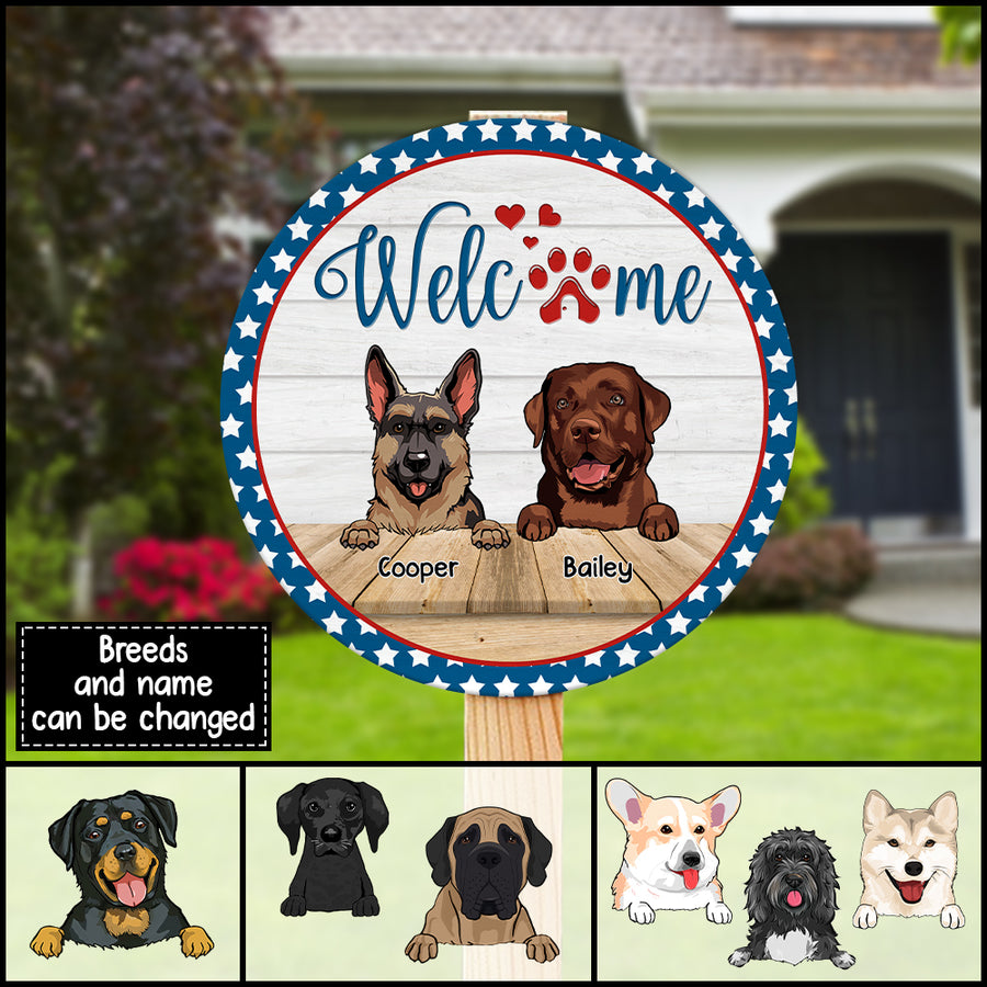 89Customized Dogs And Cats Welcome Personalized Wood Sign