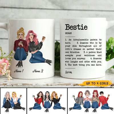 89Customized I Hate Everyone Except Us Besties Personalized Mug