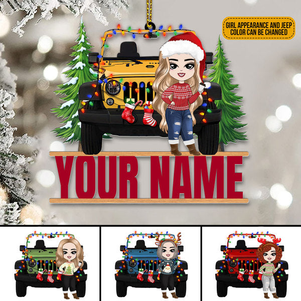 89Customized Jeep Off road Christmas Customized Ornament