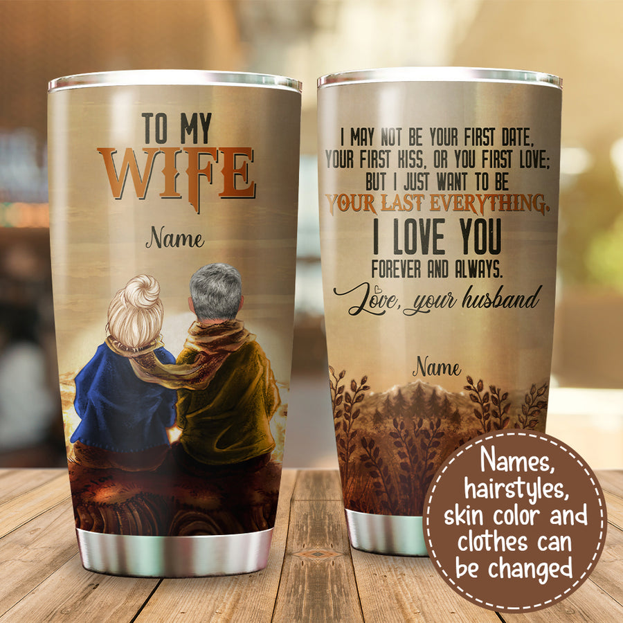 To my wife old couple personalized tumbler