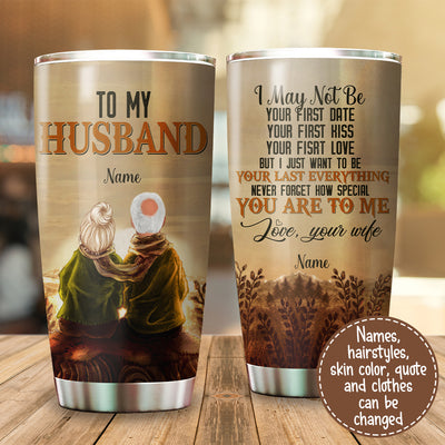 To my husband old couple personalized tumbler