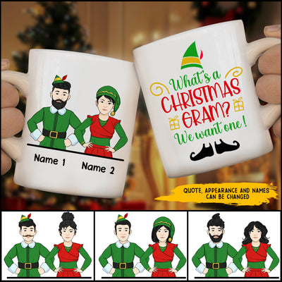 89Customized Elf Couple Gift Personalized Mug