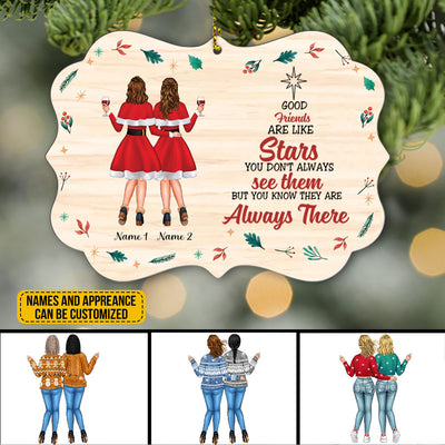 89Customized Good friends are like stars Personalized Ornament