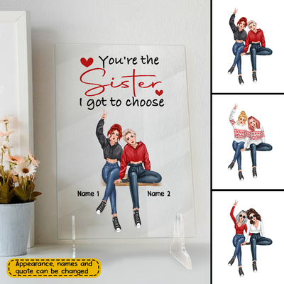89Customized You're The Sister I Got To Choose Personalized Spotify Frame
