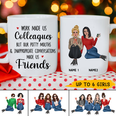 89Customized Work Besties You Are Amazing Keep That Sht Up Personalized Mug