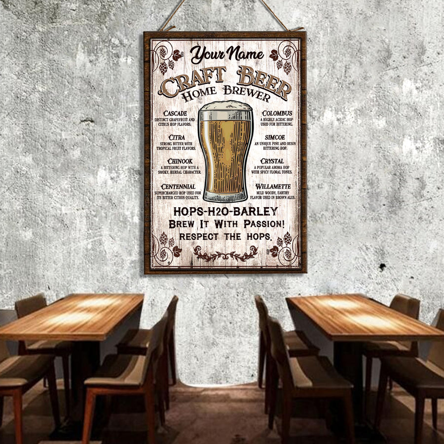 89Customized Craft Beer Home Brewer Customized Pallet Sign