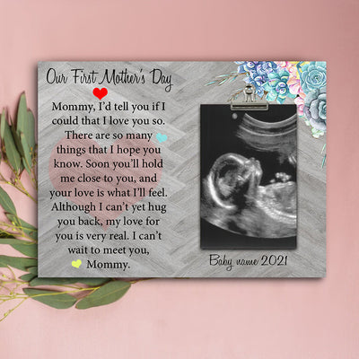 89Customized Our first Mother's day personalized photo clip frame