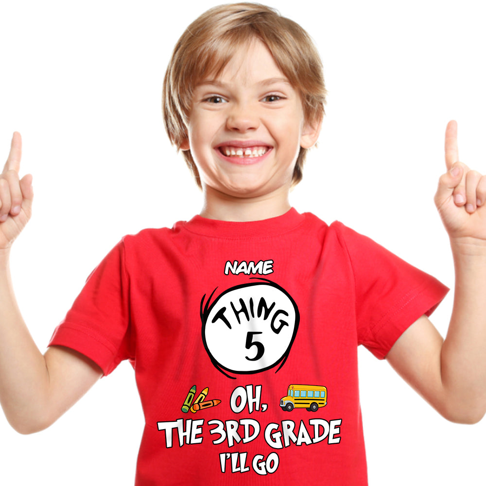 89Customized Thing 1 back to school personalized youth t-shirt