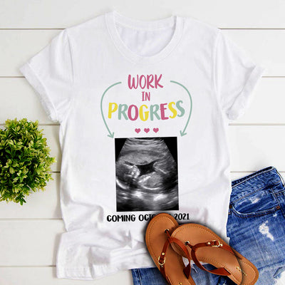 89Customized Work in progress ultrasound personalized shirt